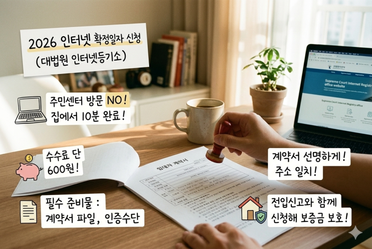 2026년 인터넷 확정일자 신청 및 보증금 보호