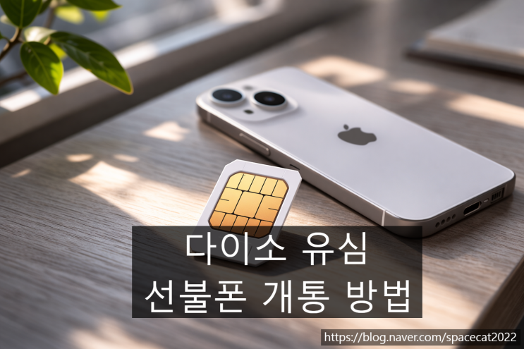  다이소 유심 구입하여 선불폰 개통하는 과정 정리