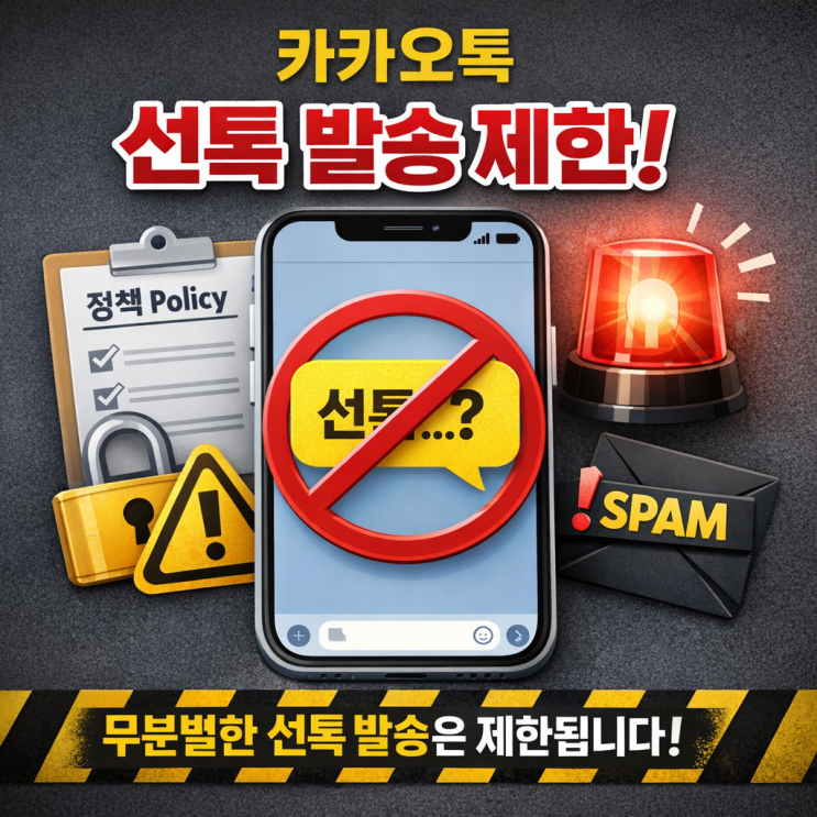  카카오톡 이용자보호조치 선톡 발송 제한 이유와 해결 방법