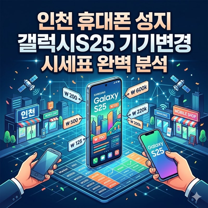 인천 휴대폰 성지 갤럭시S25 기기변경 시세표 완벽 분석