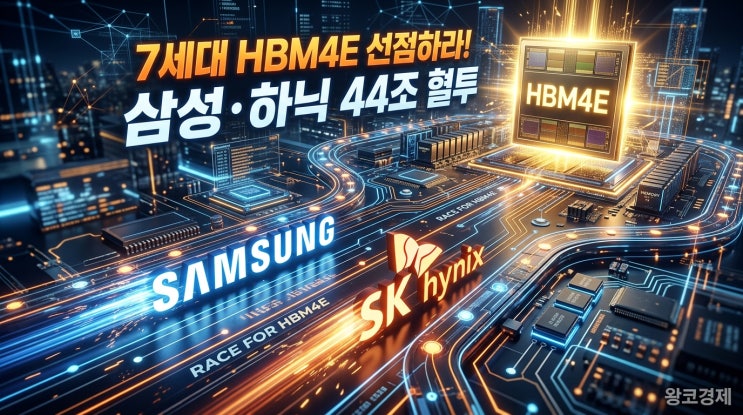  7세데 HBM4E 잡아라 삼성, 하이닉스 44조 쏟아부은 메모리 혈투