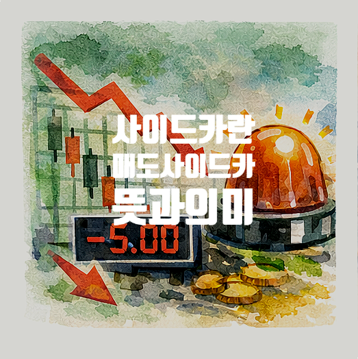  매도 사이드카 란? 뜻과 주식 급락할 때 발동되는 이유