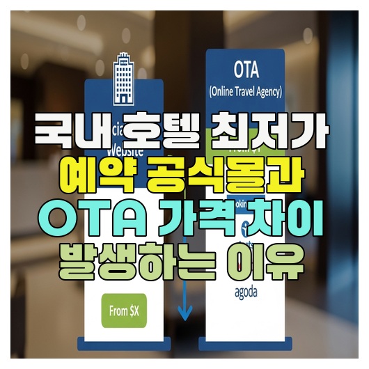  국내 호텔 최저가 예약 공식몰과 OTA 가격 차이 발생하는 이유