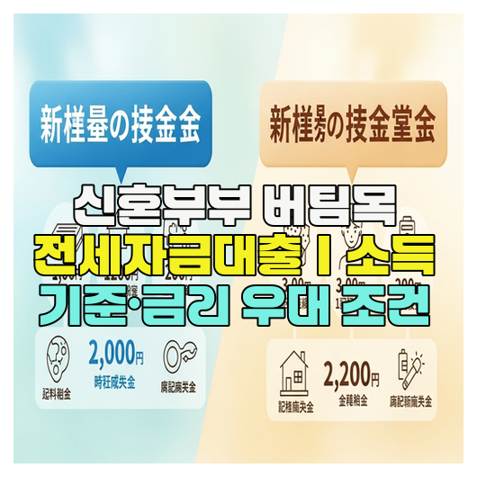  신혼부부 버팀목 전세자금대출｜소득 기준·금리 우대 조건