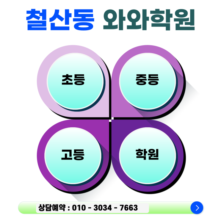  철산동 중학생 영어 수학 소수정예 와와학원 3월 성적의 갈림길