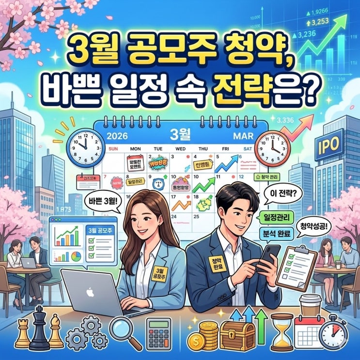  3월 공모주 청약, 바쁜 일정 속 전략은?