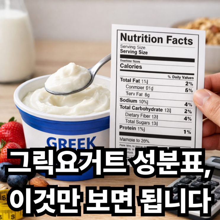  그릭요거트 영양성분표 보는 방법, 좋은 제품 고르는 핵심 기준