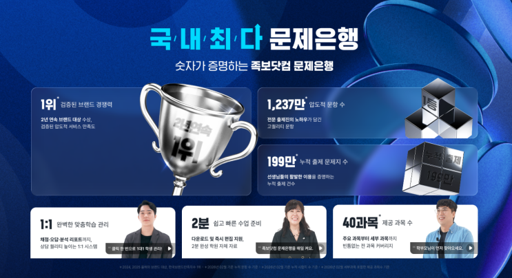  족보닷컴  선생님용 문제은행 서비스로 효율적인 수업 준비하기