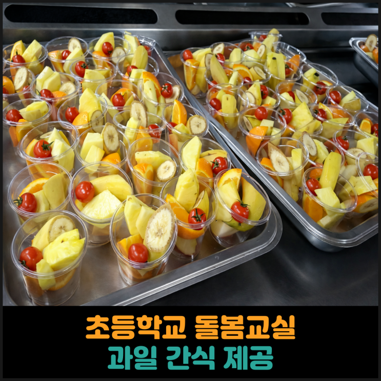  초등학교 돌봄교실 과일 간식 제공