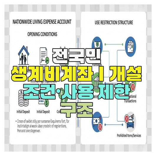  전국민 생계비계좌｜개설 조건·사용 제한 구조