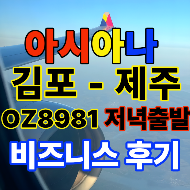 서울 김포 제주 공항 아시아나 항공 OZ8981 국내선 비즈니스 비지니스 석 좌석 기종 체크인 탑승 후기