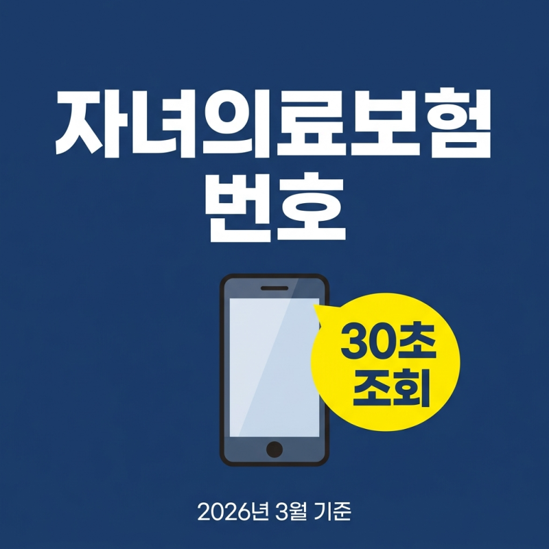자녀의료보험 번호 30초만에 조회하는 법 (2026년 어린이집 입학 서류 필수)