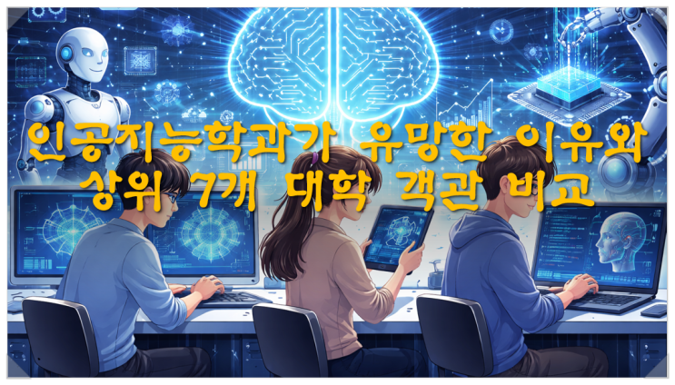  인공지능학과가 유망한 이유 상위 7개 대학 객관 비교