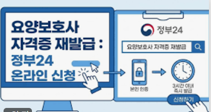 요양보호사 자격증 발급(재발급) 신청 조회하는 기관 안내 가이드 총정리