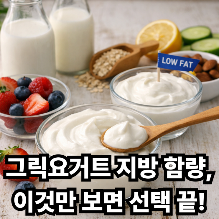  그릭요거트 지방 함량, 저지방 제품 선택법