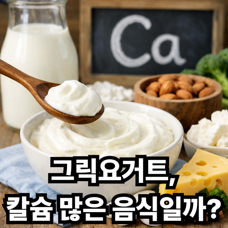  그릭요거트 칼슘 함량 실제로 높은가? 생각보다 다른 결과