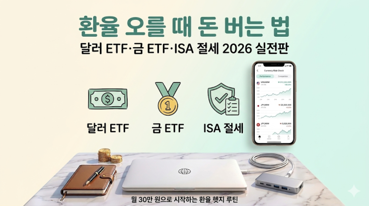  2026년 3월 환율 급등 시대! 달러 ETF·금 ETF로 헷지하고 ISA·연금저축으로 세금까지 잡는 실전 가이드