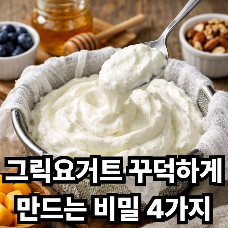 그릭요거트 꾸덕하게 만드는 비법, 집에서도 가능할까?