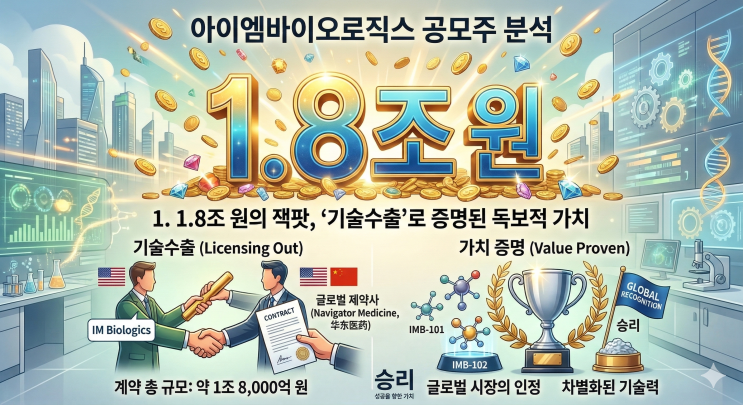  [공모주] 아이엠바이오로직스: 1.8조 '빅딜'의 주인공, 바이오 IPO의 새로운 강자
