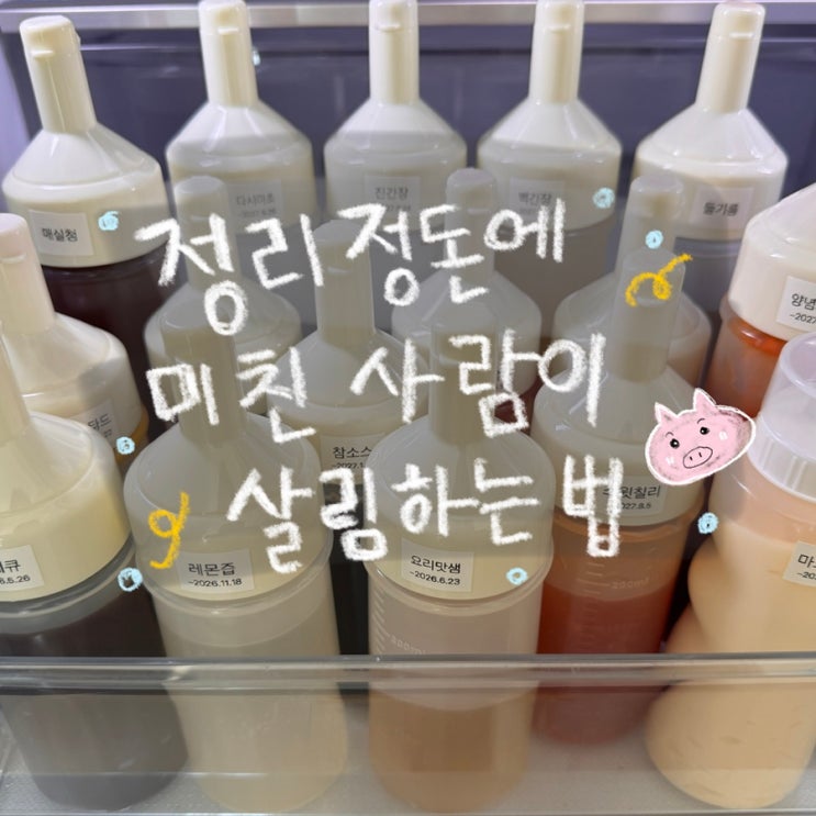  정리정돈에 미친사람이 살림하는 법 - 냉장고, 조미료, 잡곡 정리(내돈내산 다이소 추천템)