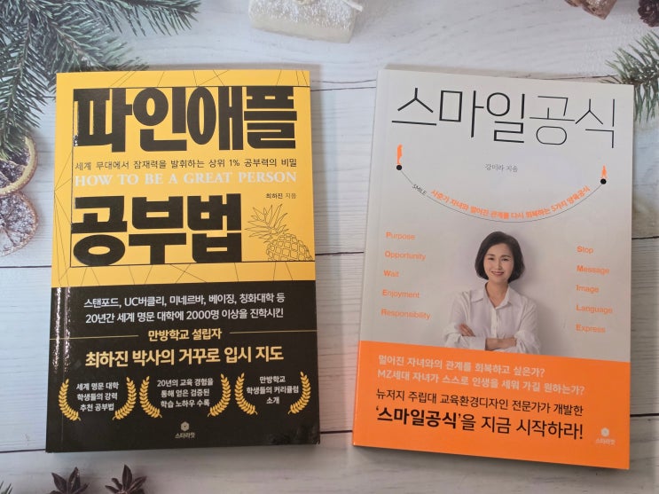  방학 부모 필독서 스타라잇 파인애플 공부법 스마일 공식 읽어본 후기