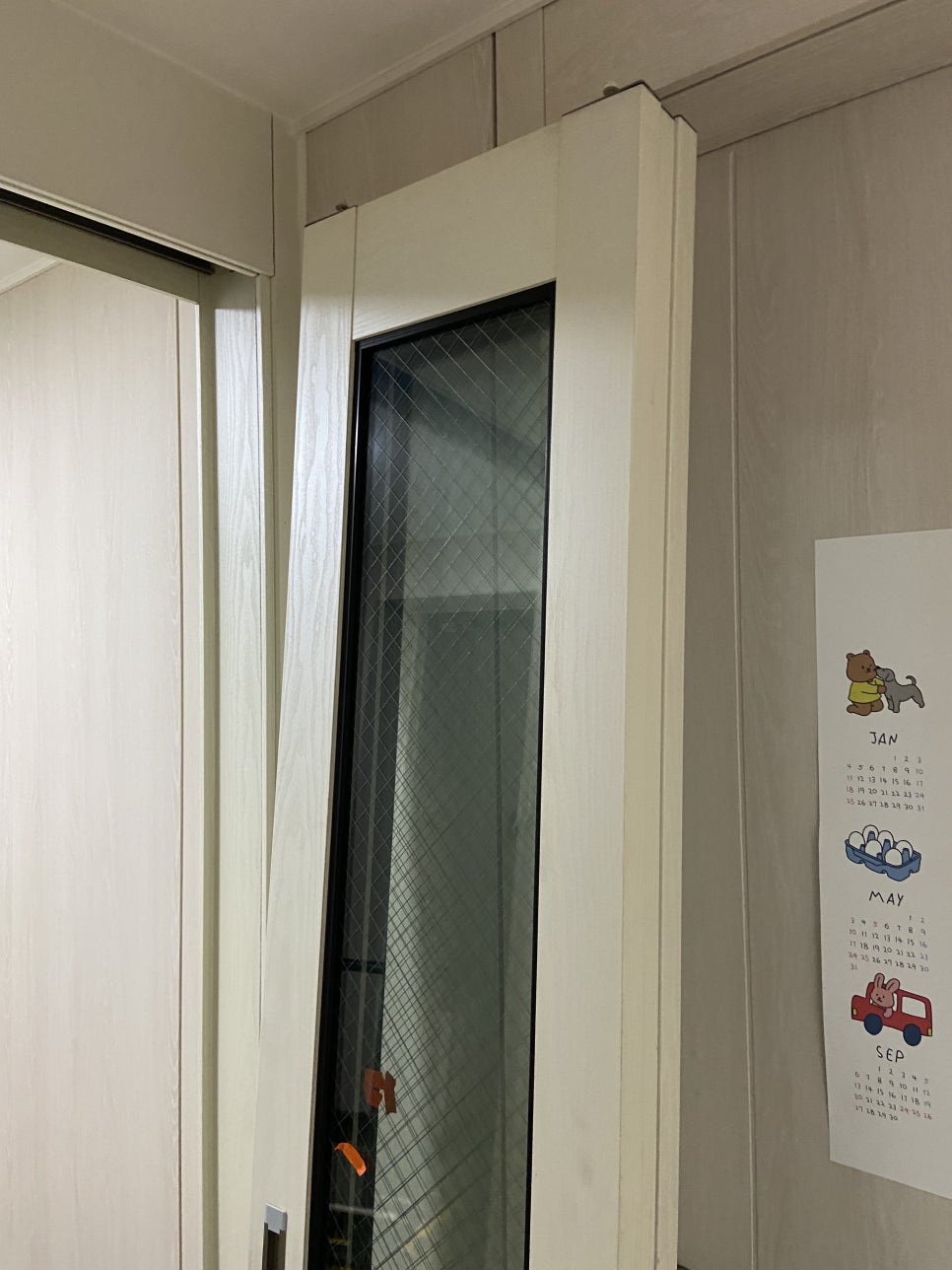 남양주중문수리 아파트현장 3연동 도어 와이어가 끊어졌다면