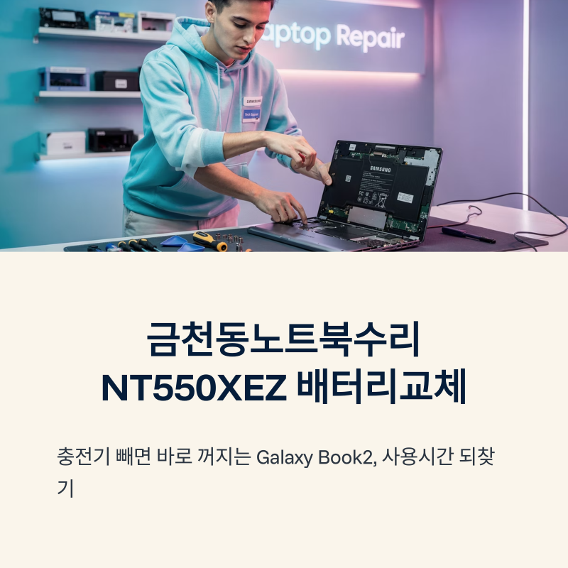 금천동노트북수리 NT550XEZ 배터리교체 점검