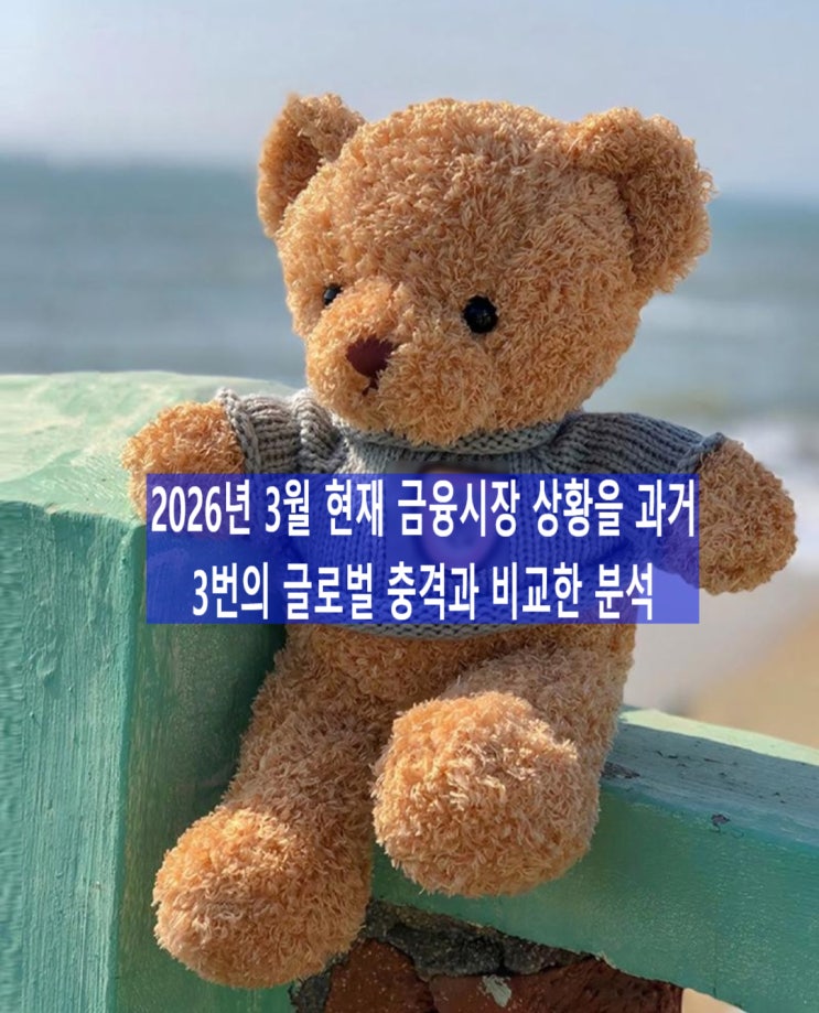  2026년 3월 현재 금융시장 상황을 과거 3번의 글로벌 충격과 비교한 분석