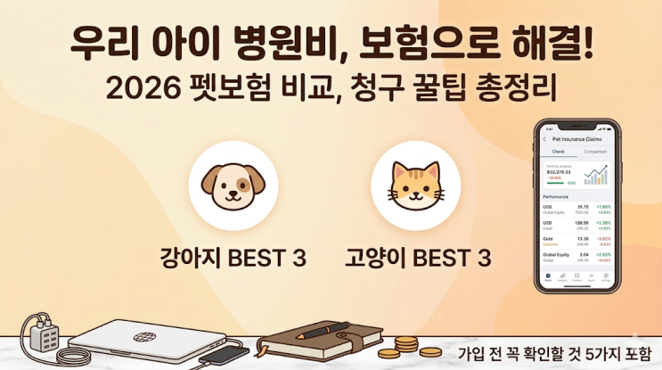  2026년 펫보험 완전정복 : 강아지, 고양이 보험 비교부터 청구 꿀팁!!