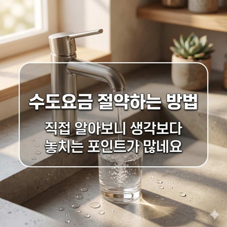 수도요금 절약하는 방법 알고보니 놓치는 포인트