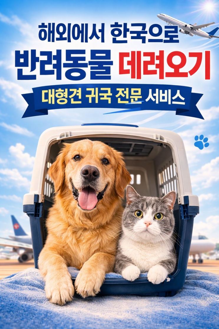  해외에서 한국으로 강아지·고양이 데려오기 완벽 가이드