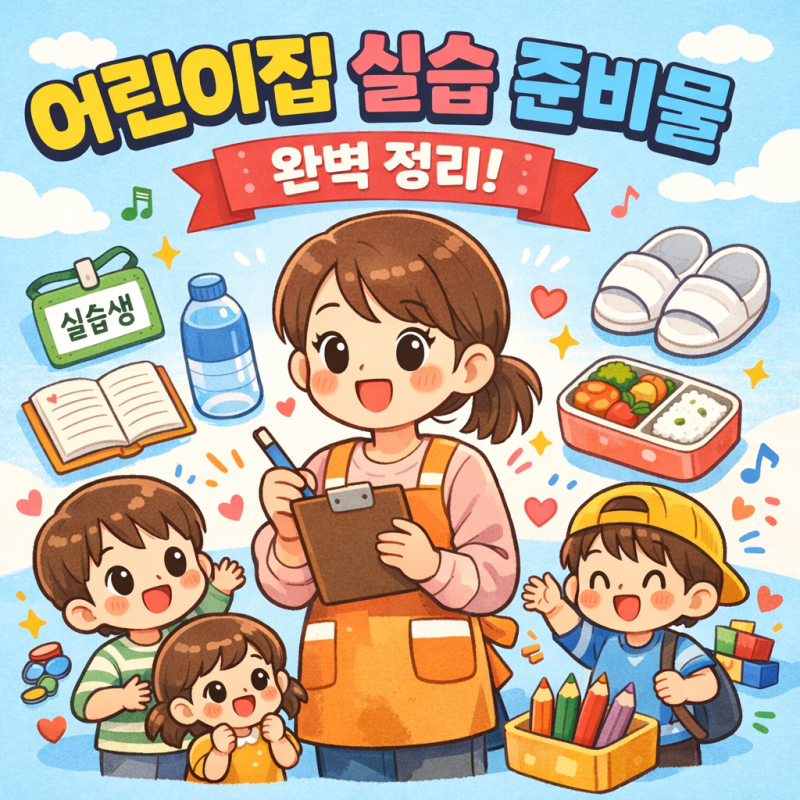 어린이집 실습 준비물 총정리 (보육교사 실습 전 준비하세요!)