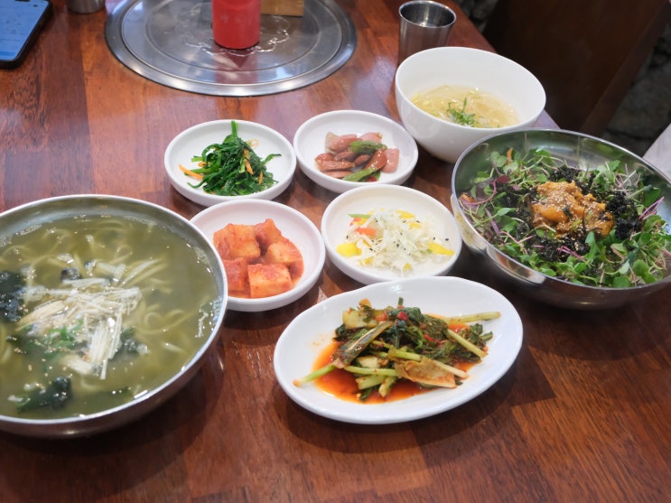  산방산 맛집 채우림 사계본점 사계리에서 멍게비빔밥과 보말칼국수 맛있는 제주 한식