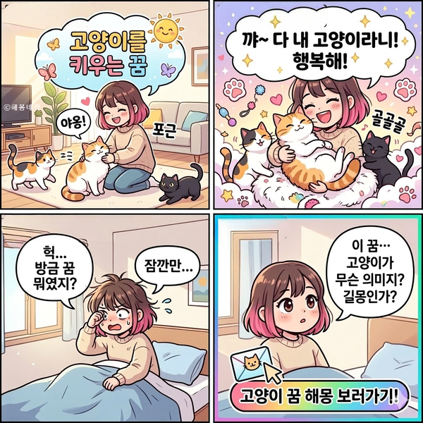 고양이키우는꿈, 꿈에서 집사가 되었다면 '이것'을 얻게 됩니다!