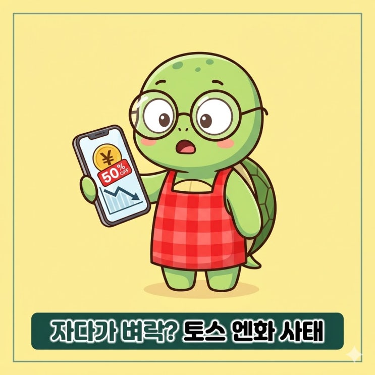  자다가 벼락 맞은 토스 엔화 반값 사태?