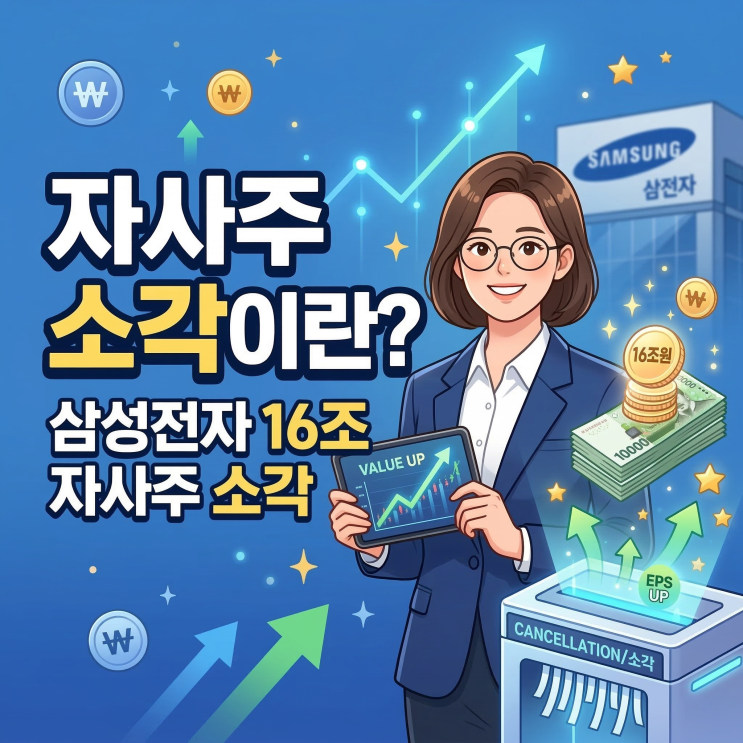 <b>삼성전자 자사주</b> 소각이란? <b>처분</b>과 차이점 가치 제고 정책