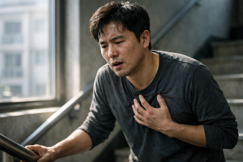 조금만 뛰어도 숨이 찬 이유? 가슴답답 호흡곤란과 폐암 초기증상 정리