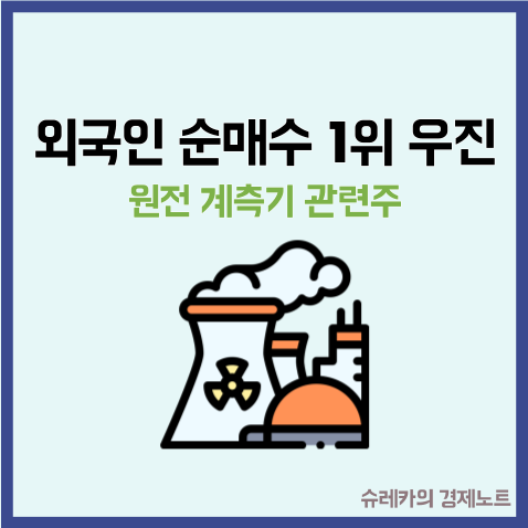  외국인 순매수 1위 주가 급등 우진 원전 계측기 관련주