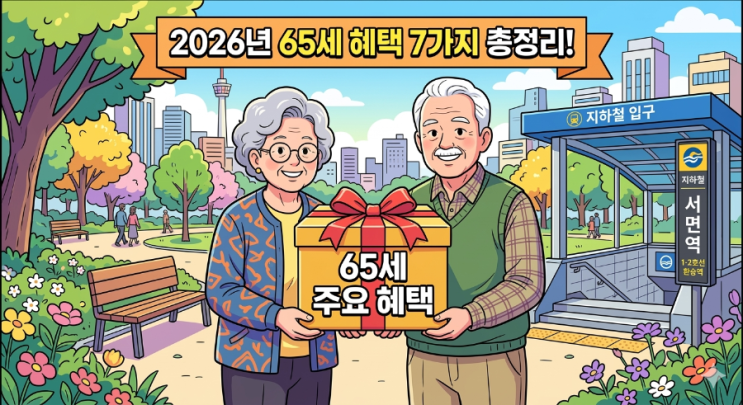  2026년 65세 되면 자동으로 받는 혜택 7가지 총정리, "신청 안 하면 연 400만 원 그냥 날립니다"