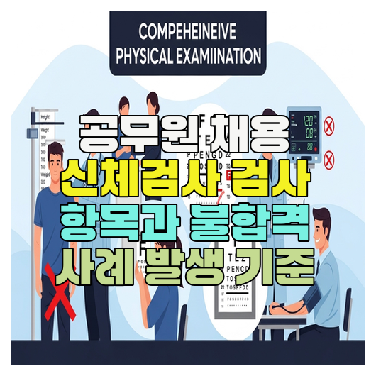  공무원 채용 신체검사 검사 항목과 불합격 사례 발생 기준