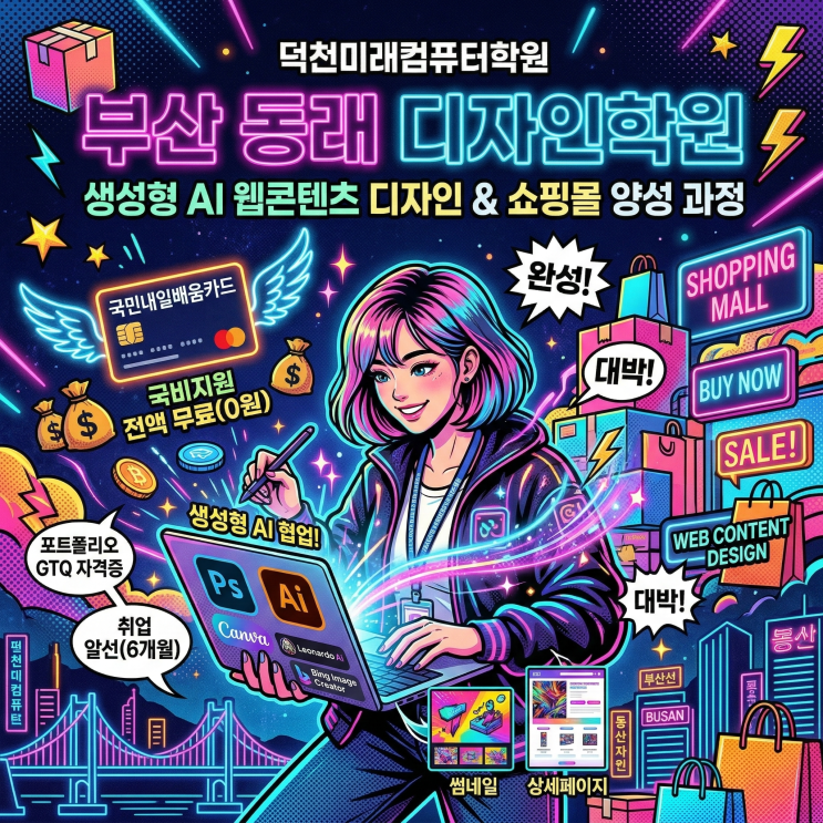  부산 동래 디자인학원, 생성형 AI로 디자인의 미래를 선점하라!