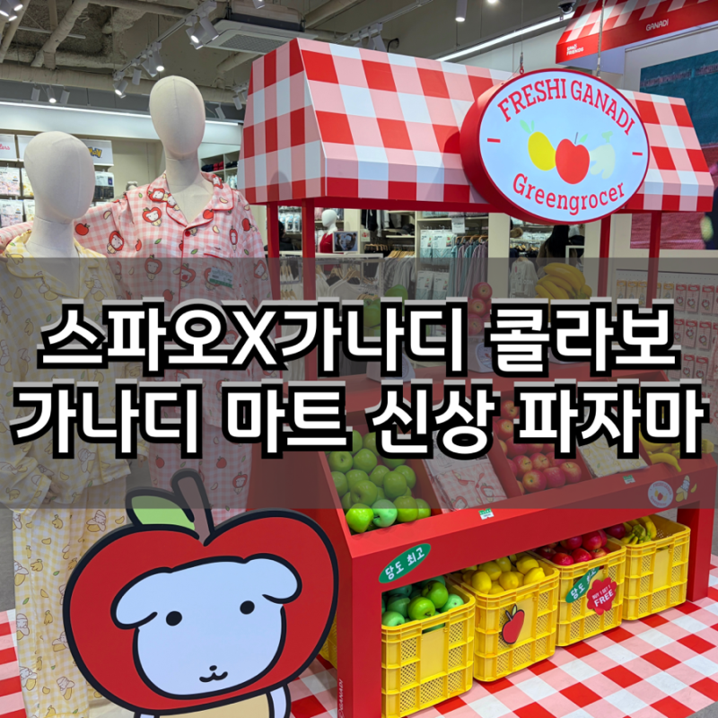 강남역 스파오 가나디 잠옷 신상 실물 후기! 귀여운 가나디 파자마 구경!