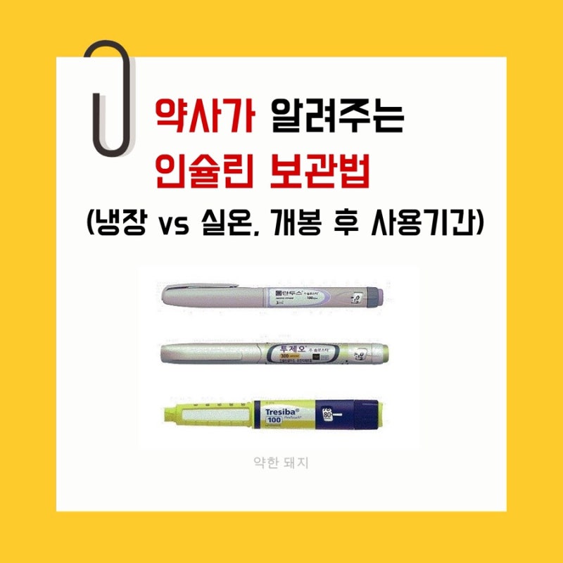 약사가 알려주는 인슐린 보관법 바로알기 (냉장 vs 실온, 개봉 후 사용기간까지)