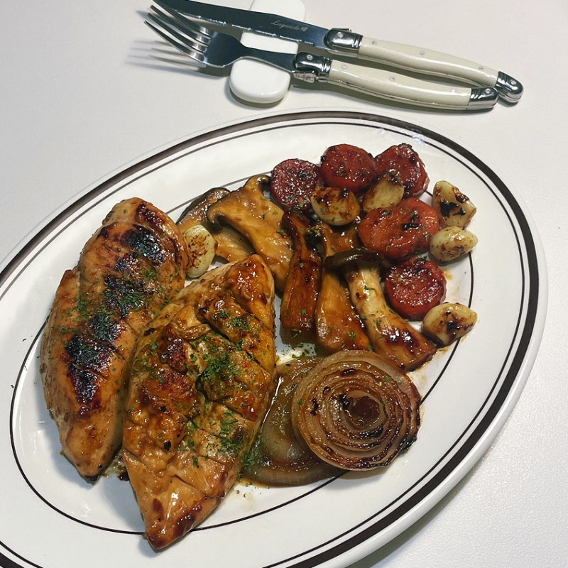 닭가슴살 맛있게 먹는 법, 촉촉한 데리야끼 닭가슴살 스테이크 레시피