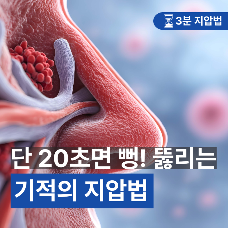알레르기비염, 20초 만에 코 뻥 뚫리는 비염 지압법