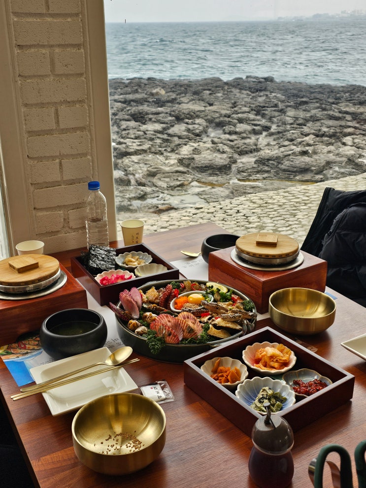  제주도 애월맛집 '미포집' 미녀해물장 오션뷰 식당 추천