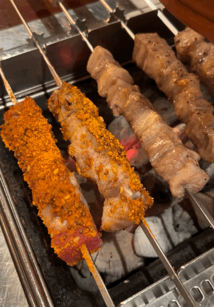  내돈내산 강남 양꼬치 후기 : 양파이 양꼬치 2종류 + 옥수수 우육면 + 마파두부 + 치즈퐁듀