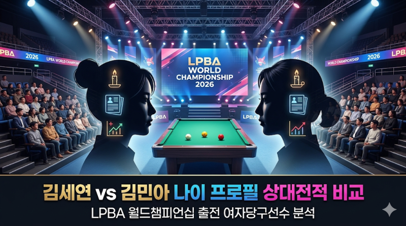 김세연 vs 김민아 나이·프로필·상대전적 비교, LPBA 월드챔피언십 2026 8강 진출 전망