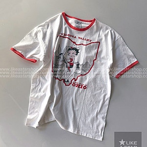 [WildDonkey] 와일드동키 26SS Cuyakoga 쿠야코가 베티 붑 반팔 티셔츠 화이트 남성 여성 TS04 015 WHITE/....