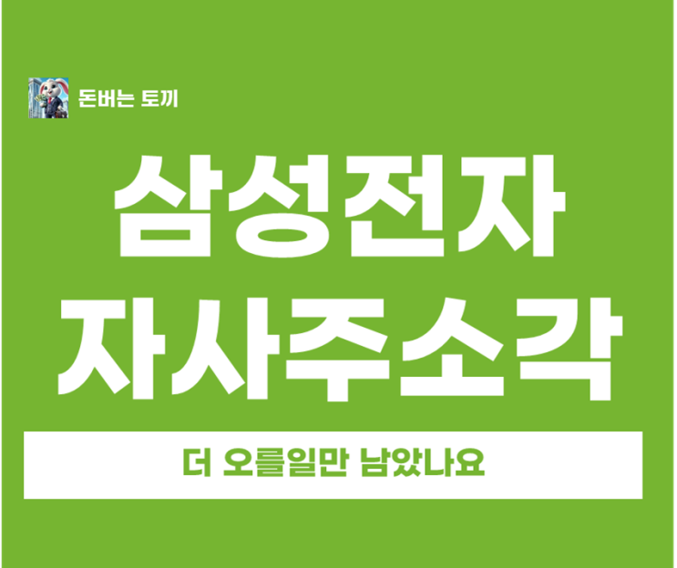  삼성전자 16조 역대급 자사주 소각! 주가 떡상할 일만 남았을까?